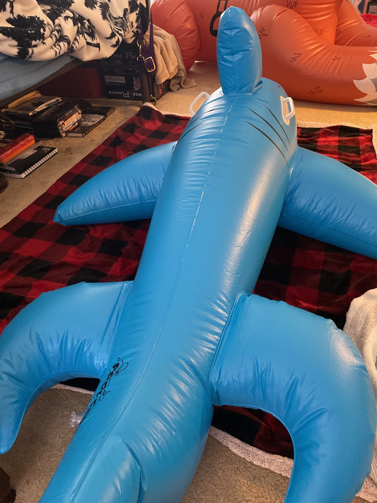 Inflatable shark from video